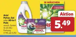 Combi Ariel Pulver, Gel oder All-in-1 Pods aanbieding