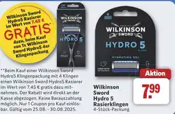 Combi Wilkinson Sword Hydro 5 Rasierklingen aanbieding
