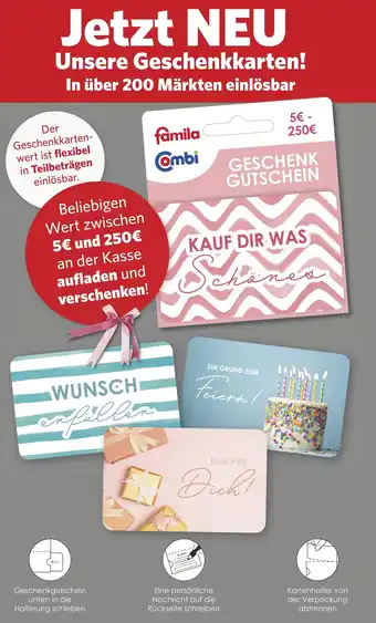 Combi Jetzt NEU Unsere Geschenkkarten! aanbieding