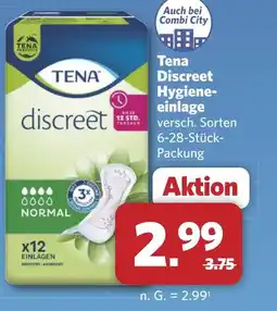 Combi Tena Discreet Hygiene- einlage aanbieding