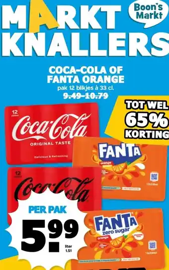 Boon`s Markt COCA-COLA OF FANTA ORANGE aanbieding