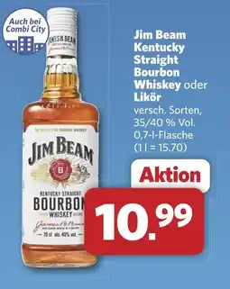 Combi Jim Beam Kentucky Straight Bourbon Whiskey oder Likör aanbieding