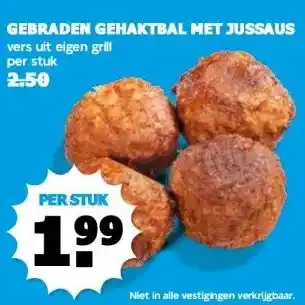 Boon`s Markt GEBRADEN GEHAKTBAL MET JUSSAUS aanbieding