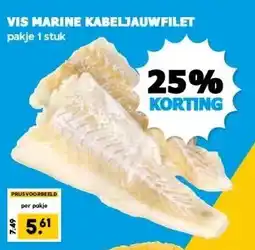Boon`s Markt VIS MARINE KABELJAUWFILET aanbieding