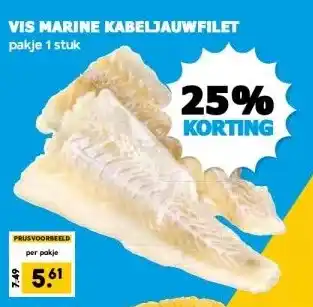 Boon`s Markt VIS MARINE KABELJAUWFILET aanbieding