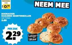 Boon`s Markt BOONACKER ROZIJNEN KRENTENBOLLEN aanbieding