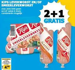 Boon`s Markt KIPS LEVERWORST EN/OF SMEERLEVERWORST aanbieding