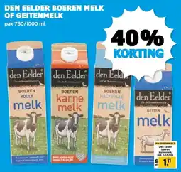 Boon`s Markt DEN EELDER BOEREN MELK OF GEITENMELK aanbieding