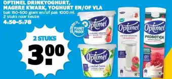 Boon`s Markt OPTIMEL DRINKYOGHURT, MAGERE KWARK, YOGHURT EN/OF VLA aanbieding