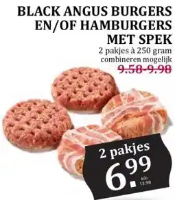 Boon`s Markt BLACK ANGUS BURGERS EN/OF HAMBURGERS MET SPEK aanbieding