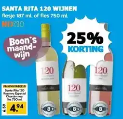 Boon`s Markt SANTA RITA 120 WIJNEN aanbieding