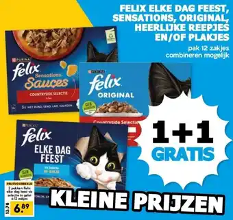Boon`s Markt FELIX ELKE DAG FEEST, SENSATIONS, ORIGINAL, HEERLIJKE REEPJES EN/OF PLAKJES aanbieding