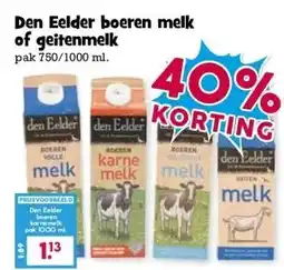 Boon`s Markt Den Eelder boeren melk of geitenmelk aanbieding