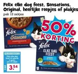 Boon`s Markt Felix elke dag feest. Sensations. Original, heerlijke reepjes of plakjes aanbieding