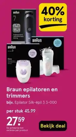 Etos Braun epilatoren en trimmers aanbieding