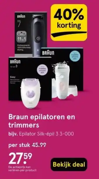 Etos Braun epilatoren en trimmers aanbieding