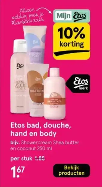 Etos Etos bad douche hand en body aanbieding