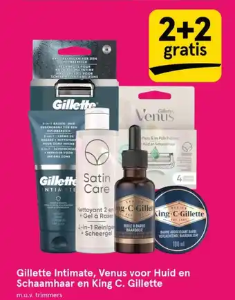 Etos Gillette intimate venus voor huid en schaamhaar en king C. gillette aanbieding