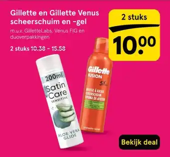 Etos Gillette en gillette venus scheerschuim en -gel aanbieding