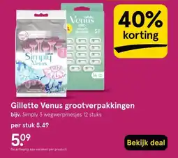 Etos Gillette Venus grootverpakkingen aanbieding