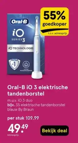 Etos Oral-B iO 3 elektrische tandenborstel aanbieding