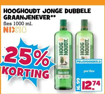 Boon`s Markt Hooghoudt Jonge Dubbele Graanjenever 1000 ml aanbieding