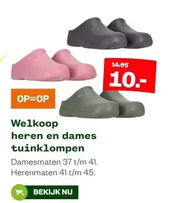 Welkoop Welkoop heren en dames tuinklompen aanbieding