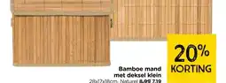 Xenos Bamboe mand met deksel klein aanbieding