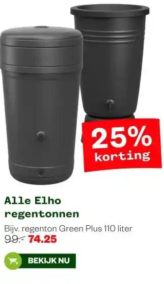 Welkoop Alle Elho regentonnen aanbieding