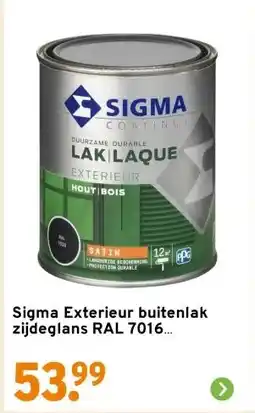 GAMMA Sigma Exterieur buitenlak zijdeglans RAL 7016 antracietgrijs 750 ml aanbieding