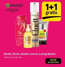 Etos Elnett, Elvive, Studio Line en Loving Blends aanbieding