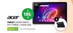Expert Acer Iconia Tab P11 (P11-11-89UK) + Folio Case Donkergrijs aanbieding