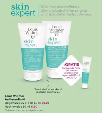 DA Louis Widmer Anti-roodheid aanbieding