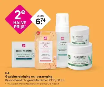 DA DA Gezichtsreiniging en -verzorging aanbieding