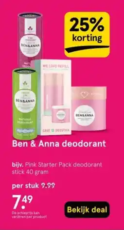 Etos Ben & Anna deodorant aanbieding