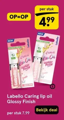 Etos Labello Caring lip oil Glossy Finish aanbieding