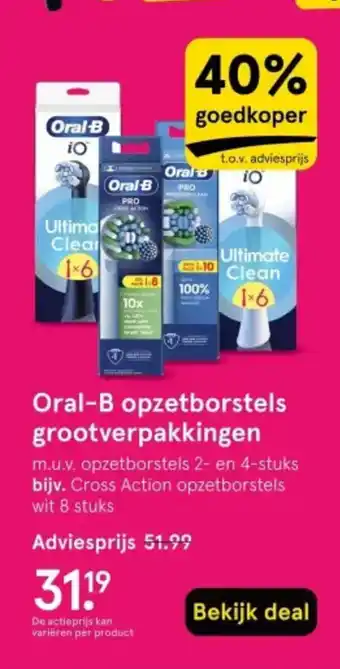 Etos Oral-B opzetborstels grootverpakkingen aanbieding