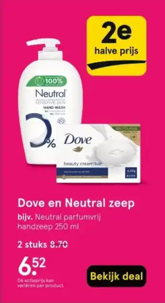 Etos Dove en Neutral zeep aanbieding