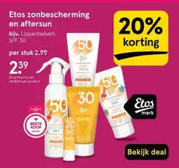 Etos Etos zonbescherming en aftersun aanbieding