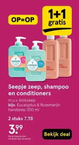 Etos Seepje zeep, shampoo en conditioners aanbieding