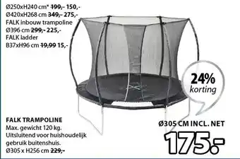 Jysk Falk trampoline aanbieding