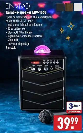 ALDI Envivo Karaoke-speaker | ENV-1668 aanbieding