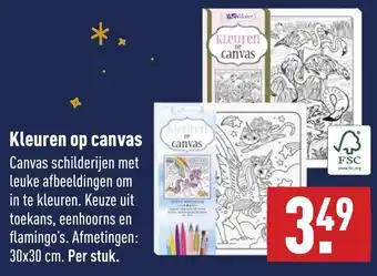 ALDI Kleuren op canvas aanbieding