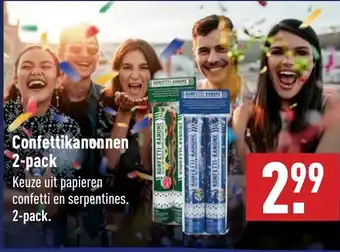 ALDI Confettikanonnen 2-pack aanbieding