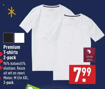 ALDI Premium T-shirts M-XXL 2-pack aanbieding