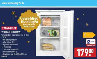 ALDI Tomado Vrieskast | TFT5500W aanbieding