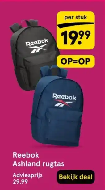 Etos Reebok Ashland rugtas aanbieding
