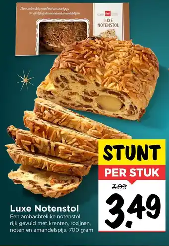 Vomar Voordeelmarkt Luxe Noten stol 700g aanbieding