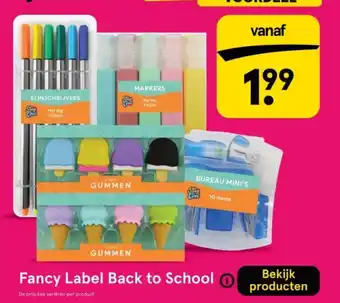 Etos Fancy Label Back to School aanbieding