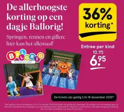 Etos Ballorig entrace per kind aanbieding